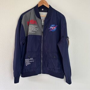 Men’s NASA Blue Bomber Jacket L